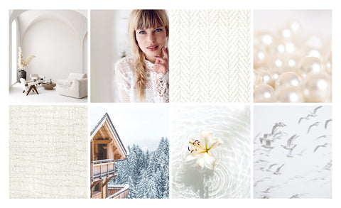 White color inspiration collage